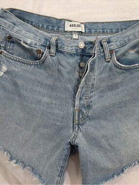 Agolde lightly distressed Jean shorts
